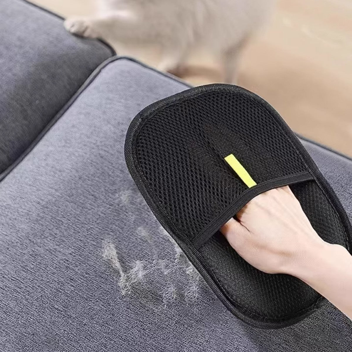 Electrostatic Pet Hair Removal Gloves Brush , Double-Sided Pet Grooming Glove