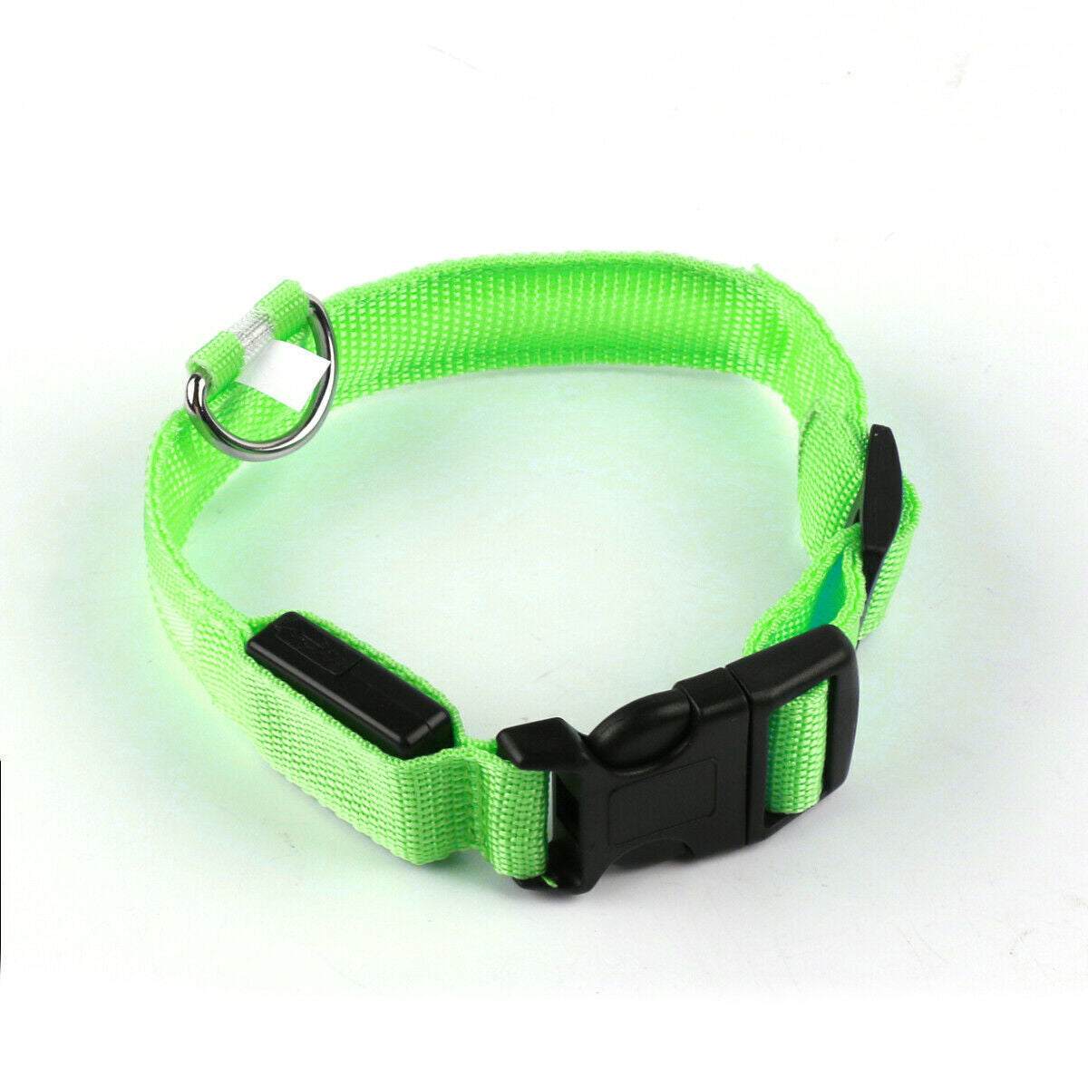USB Rechargeable LED Dog Collar – Flashing Luminous Safety Light-up Nylon UK