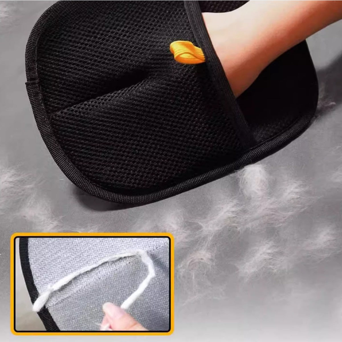 Electrostatic Pet Hair Removal Gloves Brush , Double-Sided Pet Grooming Glove